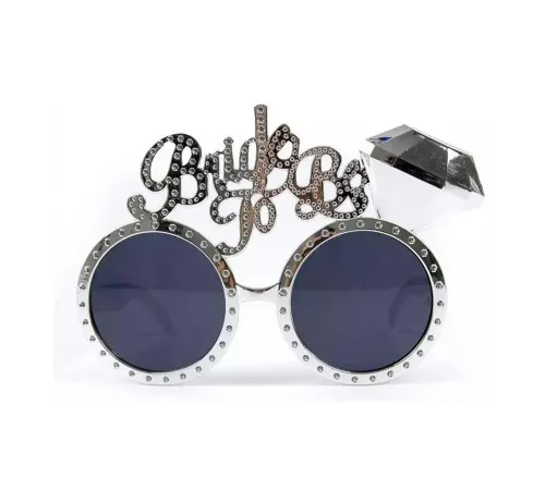 Gümüş Renk Bride To Be Yazılı Gelin Gözlüğü 15x10 cm