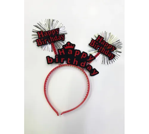 Happy Birthday Neon Renk Doğum Günü Tacı 12 Adet