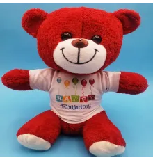 Happy Birthday Peluş Kırmızı Ayı