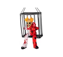 Hareketli Sesli Sensörlü Mahkum Joker İskelet Dekorasyon 22x27 cm