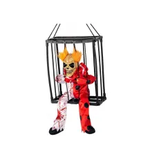 Hareketli Sesli Sensörlü Mahkum Joker İskelet Dekorasyon 22x27 cm