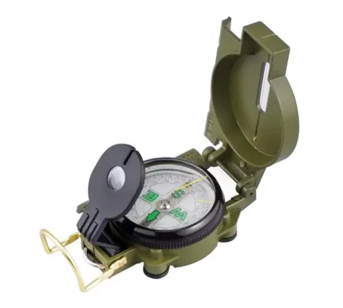 Hassas Lensatic Pusula Amerikan Tarzı Açık Kamp Yürüyüş Survival İçin