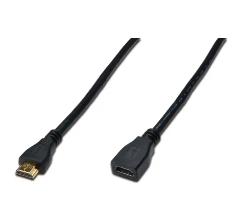 HDMI High Speed wih Ethernet Uzatma Kablosu (HDMI 1.4), 2160p, Ultra HD 4K, HDMI tip A Erkek - HDMI tip A Dişi, 3 metre,  AWG30 , 3x zırhlı, UL, altın kaplama, siyah renk