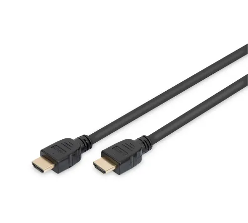 Digitus HDMI Ultra High Speed with Ethernet Bağlantı Kablosu (HDMI 2.1), 4320p, 8K Ultra HD, HDMI Tip A Erkek - HDMI Tip A Erkek, 2 metre, altın kaplama, siyah renk