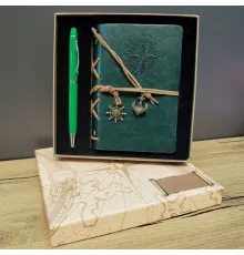 Hediyelik Defter Kalem Kutulu Set Yeşil