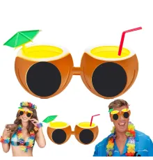 Hindistan Cevizi Tropikal Hawaii Yaza Merhaba Parti Gözlüğü