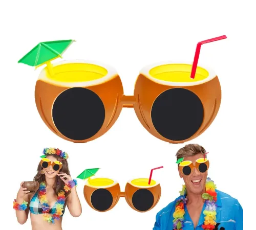Hindistan Cevizi Tropikal Hawaii Yaza Merhaba Parti Gözlüğü