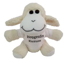 Hoşgeldin Kuzum Tişörtlü Peluş Kuzu