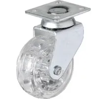 Hts 325 - 50x20 mm Şeffaf Makaralı Tablalı Teker 4 Adet