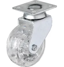 Hts 325 - 50x20 mm Şeffaf Makaralı Tablalı Teker 4 Adet