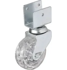 Hts 328 - 50x20 mm Şeffaf Makaralı Kısa U Tablalı Teker 4 Adet