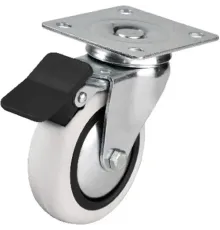 Hts 353 - 75x25 mm PVC Makaralı Tablalı Frenli Teker 4 Adet