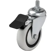 Hts 354 - 75x25 mm PVC Makaralı Vidalı Frenli Teker 4 Adet