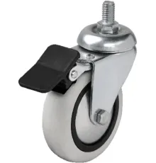 Hts 354 - 75x25 mm PVC Makaralı Vidalı Frenli Teker 4 Adet