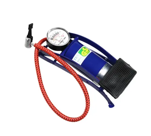 İnce Piston Araç Lastik Şişirme Göstergeli Ayak Pompası