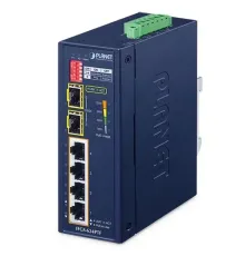 Industrial 4-Port 10/100TX 802.3at PoE + 2-Port 1000X SFP Ring Ethernet Switch