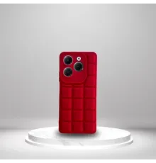 İnfinix Hot 40 Uyumlu Silikon Madlen Case KIRMIZI