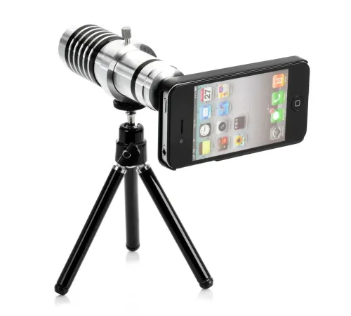 5 5S - 4 4S Için Alüminyum 14X Optik Zoom Yakından Görüntü Çekme Dürbün