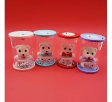 Işıklı Cam Fanus İçinde Ayıcık