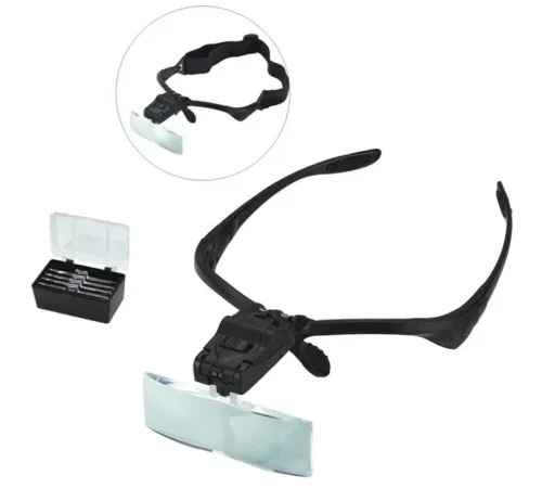 Işıklı Gözlük Büyüteç - 5 Farklı Lens 9892B
