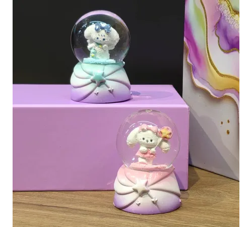 Işıklı Mini Kar Küresi Tavşan 1 Adet