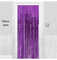 Işıltılı Duvar ve Kapı Perdesi Mor Renk 90x200 cm