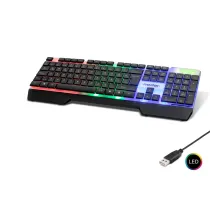 Kablolu Oyuncu Klavye Slım Led Q Siyah ND868