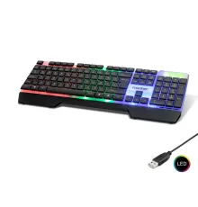 Kablolu Oyuncu Klavye Slım Led Q Siyah ND868