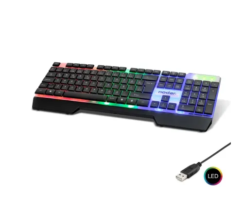 Kablolu Oyuncu Klavye Slım Led Q Siyah ND868