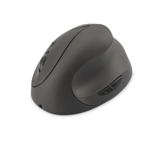 Kablosuz Ergonomik Optik Mouse, 6 Düğmeli, 2.4GHz, şarj edilebilir batarya, siyah renk, USB nano alıcı ve 3.5" şarj edilebilir kablo dahil