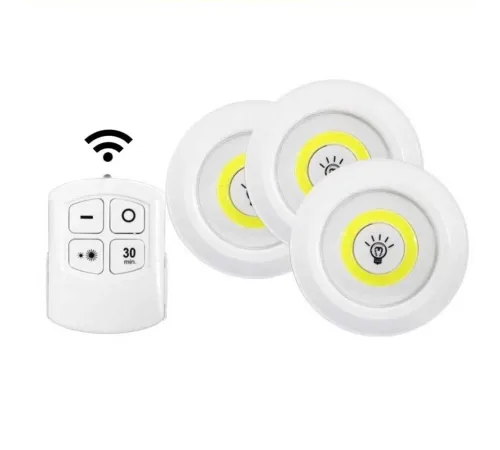 Kablosuz Uzaktan Kumandalı 3 lü Led Lamba Seti