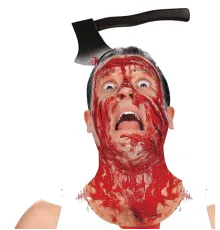 Kafaya Saplanmış Halloween Kanlı Balta Şaka Tacı