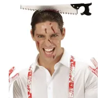 Kafaya Saplanmış Halloween Kanlı Testere Şaka Tacı