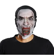 Kafaya Tam Geçmeli Bez Vampir Maskesi - Streç Korku Maskesi - 3D Baskılı Maske Model 2
