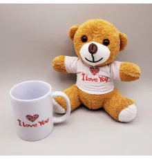 Kahverengi Ayıcık ve Baskılı Kupa Seti