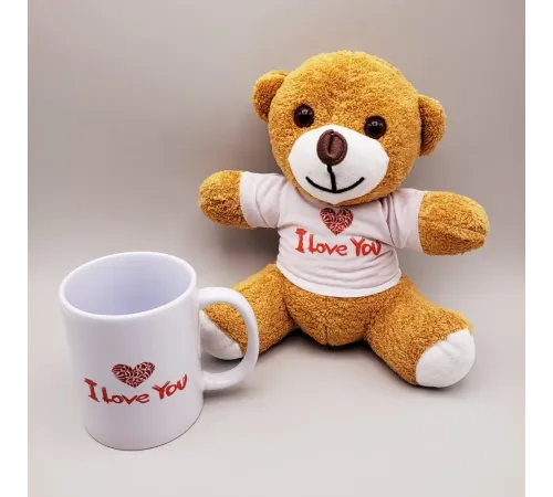 Kahverengi Ayıcık ve Baskılı Kupa Seti