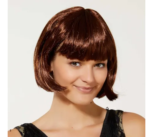 Kahverengi Parti Peruğu Küt Saç