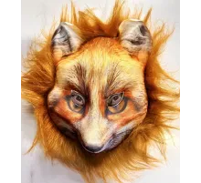 Kahverengi Peluş Saçlı Tilki Maskesi Mega Peluş 29 No