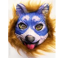 Kahverengi Saçlı Mavi Yüz Sevimli Köpek Maskesi 30 No