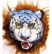 Kahverengi Saçlu Köpek Kurt Kaplan Maskesi Mega Peluş 34 No