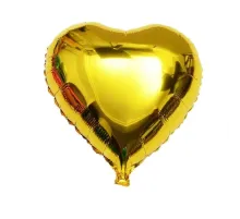 Kalp Balon Folyo Sarı 60 cm 24 inç
