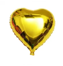 Kalp Balon Folyo Sarı 60 cm 24 inç