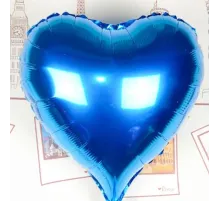 Kalp Uçan Balon Folyo Mavi 80 cm 32 inç