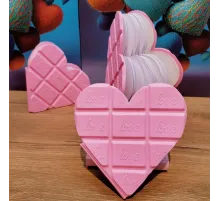 Kalpli Çikolata Not Defteri Pembe