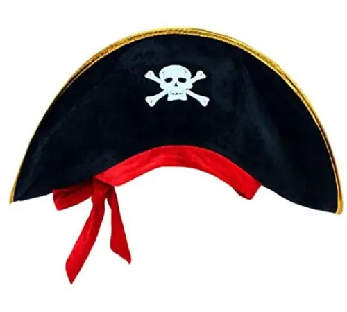 Kaptan Jack Kadife Çocuk Boy Korsan Şapkası