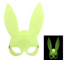 Karanlıkta Yanan Glow Floresan Tavşan Maskesi 32x22 cm