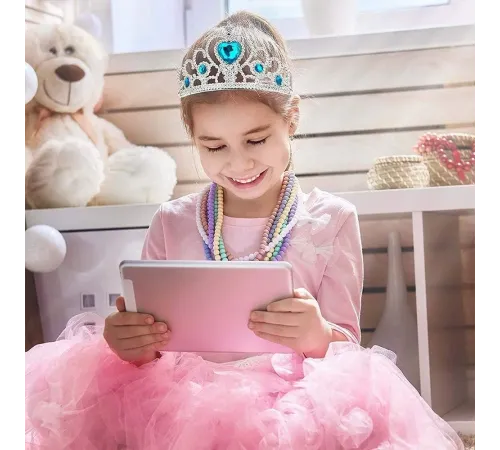 Karlar Ülkesi Mavi Kalpli Taşlı Elsa Tacı