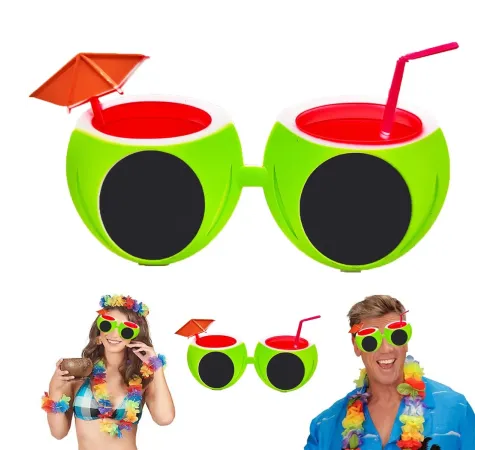 Karpuz Şekilli Tropikal Hawaii Yaza Merhaba Parti Gözlüğü