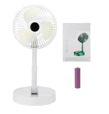 Katlanır Teleskopik Zemin Fanı Yaz Sessiz Masaüstü USB Şarj Edilebilir Taşınabilir Mini Fan