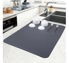 Kaymaz Tabanlı Çok Amaçlı Su Emici Sihirli Tezgah Üstü Bulaşık Yıkama Kurulama Kurutma Matı